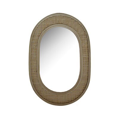 Miroir ovale 39x60 cm en bambou naturel