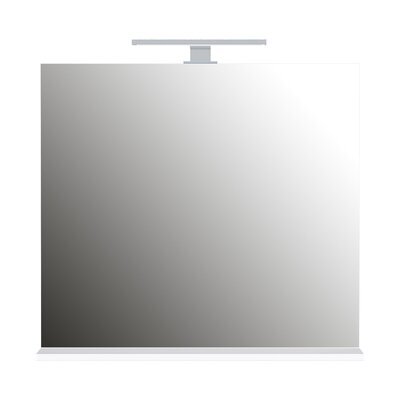 Miroir de salle de bain avec LED 76x15x75 cm blanc