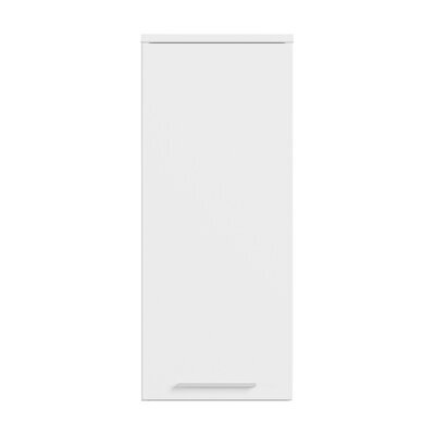 Meuble de rangement suspendu 1 porte 30x32x73 cm décor blanc