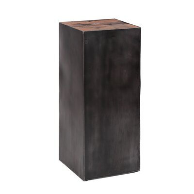 Sellette carrée 30x70 cm en bois recyclé et métal - GLADYZ