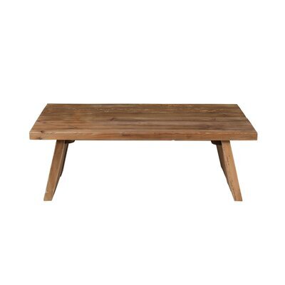 Table basse rectangulaire 135x78x45 cm en pin recyclé - GLAYNE