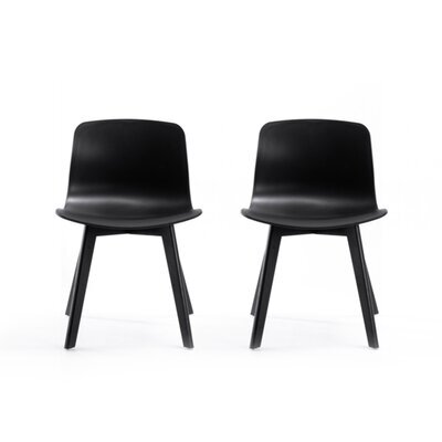 Lot de 2 chaises design 50x49,5x77 cm noir