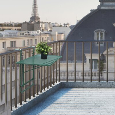 Table de balcon 60,5x40,5x50 cm en métal vert