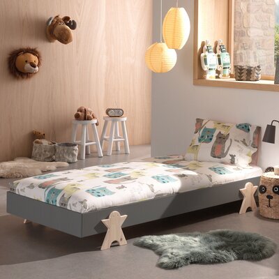 Sommier empilable 90x200 cm motif smiley gris - STAACKY