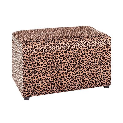 Coffre de rangement 65x40x42 cm décor léopard