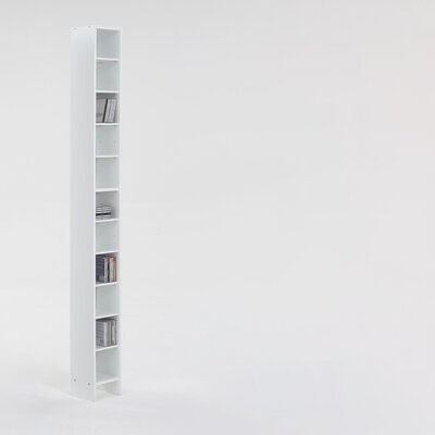 Bibliothèque 11 niveaux 18,9x16,2x185 cm blanc