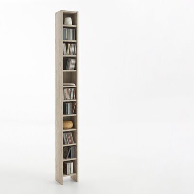 Bibliothèque 11 niveaux 18,9x16,2x185 cm chêne grisé