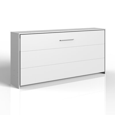 Lit escamotable horizontal 90x200 cm blanc - RIBERO