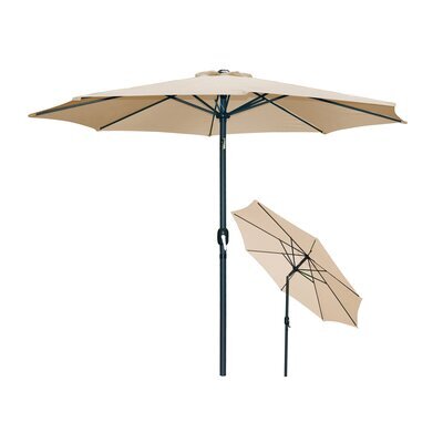 Parasol rond inclinable 300 cm sable - PALERMO