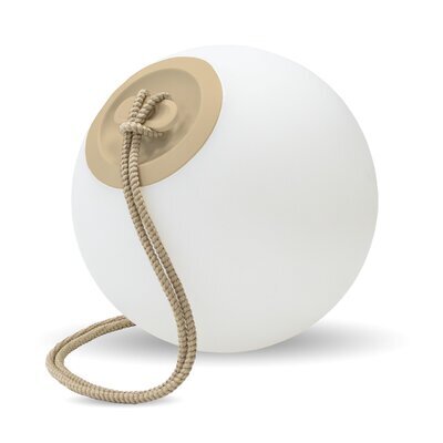 Lampe ronde 24 cm à LED sans fil et télécommandée beige - HEMERA
