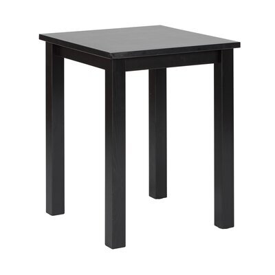Table d'appoint carrée 45x55 cm en pin massif noir