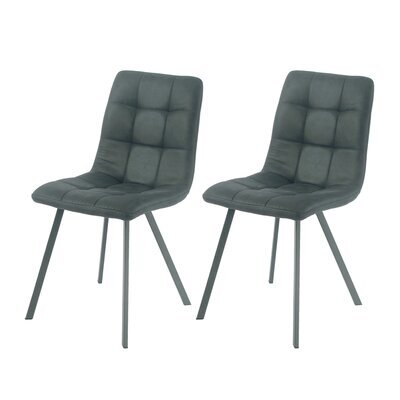 Lot de 2 chaises repas 43x57x86 cm en tissu gris - RIBOLT