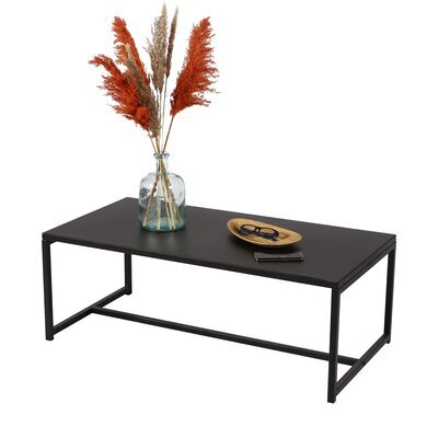 Table basse 100x50x36 cm en métal noir - EWEN