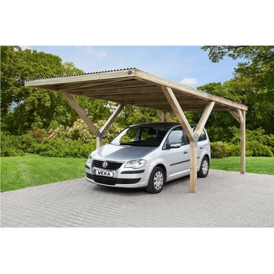 Carport simple avec toit en PVC 306x606x250 cm en pin traité autoclave
