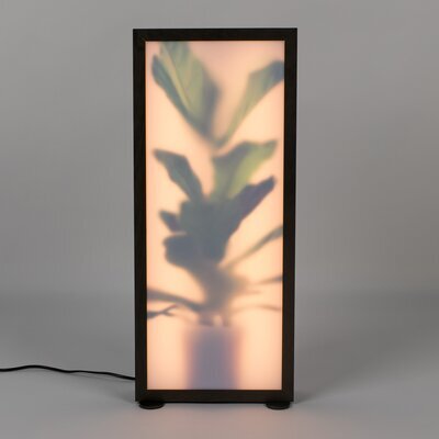 Lampe de table à motif 26x8x61 cm chêne foncé - GROW