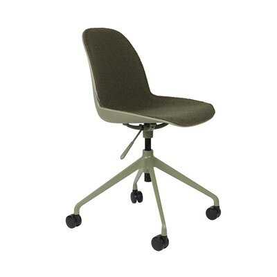 Chaise de bureau 52x45x84,4 cm en tissu effet bouclette vert - KUIP