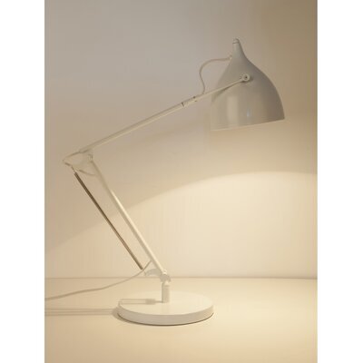 Lampe de bureau réglable 66x22x76 cm en métal blanc mat - READER