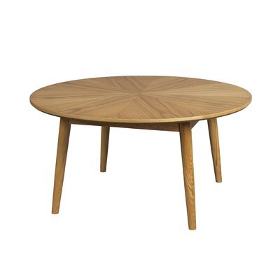 Table basse ronde 80 cm décor chêne naturel - UBUD