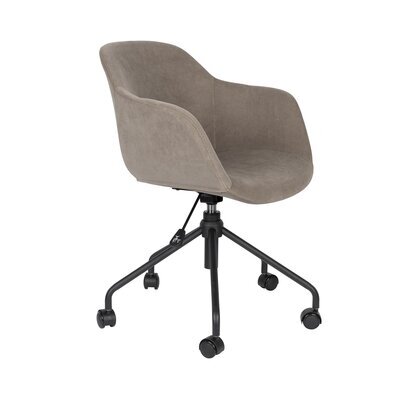 Chaise de bureau 59,5x56,5x85 cm en tissu gris - SOCOA