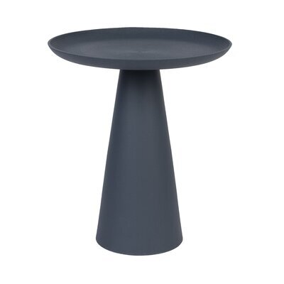 Table d'appoint ronde 39,5x45,5 cm en aluminium bleu foncé - ARRAY