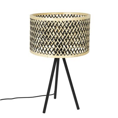 Lampe de table 33x33x55 cm en bambou et métal - BRESCIA