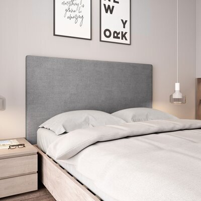 Tête de lit pour lit 140 cm en tissu gris - PERTH