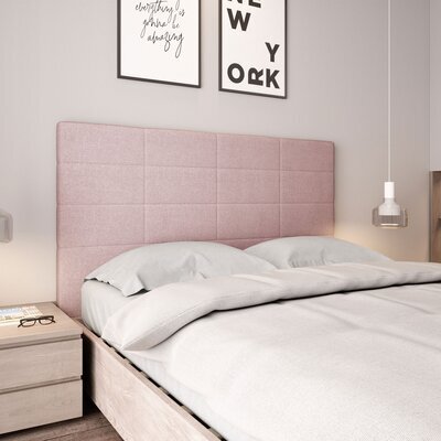 Tête de lit pour lit 140 cm en tissu rose - CHAYMA