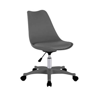 Chaise de bureau à roulettes 46,5x58,5x92 cm gris anthracite