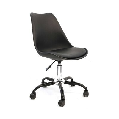 Chaise de bureau à roulettes 46,5x58,5x92 cm noir