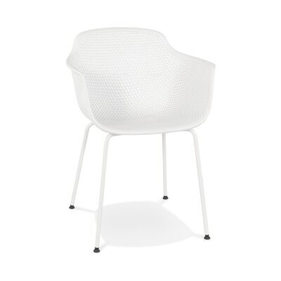 Chaise de jardin 59,5x54,5x81 cm en plastique blanc - GUIDO
