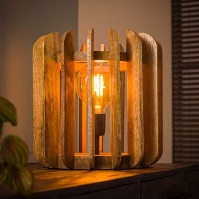 Lampe de table 35x35x35 cm en manguier avec ampoule - AMP