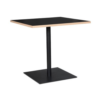 Table bistrot carrée 80x80x75,5 cm en bois et métal noir