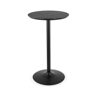 Table de bar ronde 60x103,5 cm décor frêne noir - DOSKI