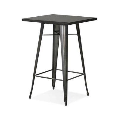 Table de bar 70x70x105,5 cm en métal gris foncé - BYRAM