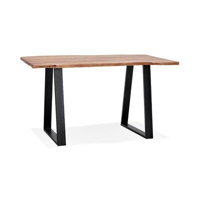 Table de bar industrielle 160x90x104 cm en acacia et métal - BARKY