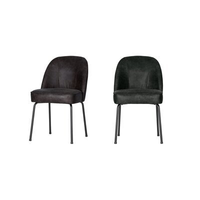 Lot de 2 chaises repas 50x57x83 cm aspect cuir noir - SANDER