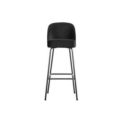 Chaise de bar 50x55x103 cm en velours noir - SANDER