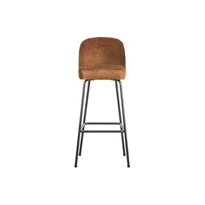 Chaise de bar 50x55x103 cm en aspect cuir camel - SANDER