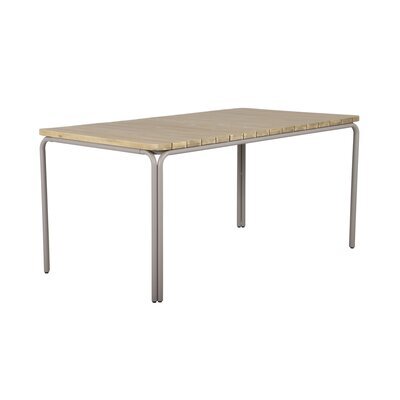 Table de jardin 160x90x74 cm en acacia naturel et acier