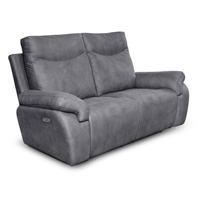 Canapé de relaxation électrique 2 places en tissu déperlant gris foncé