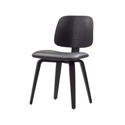Chaise repas 48x50x81 cm en PU et bois noir