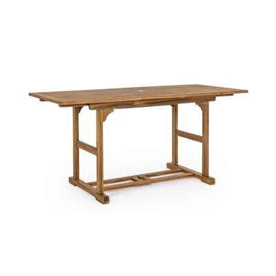 Table de jardin extensible 120/160 cm en acacia huilé - INES