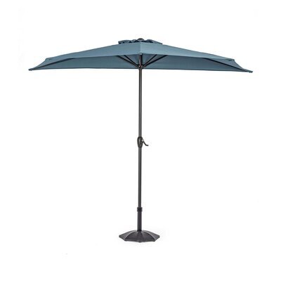 Demi-parasol 270x135x232 cm en toile bleu - PARAZ
