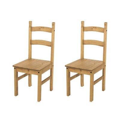 Lot de 2 chaises 41,5x48x100 cm en pin massif - SERGO
