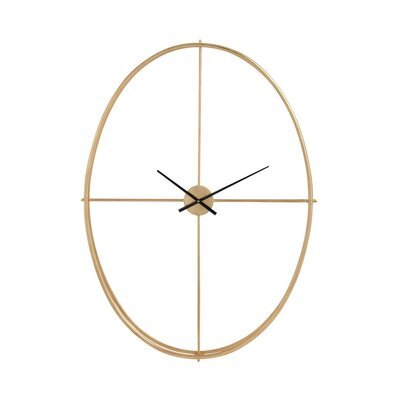 Horloge minimaliste 91,5x125,5 cm en métal doré