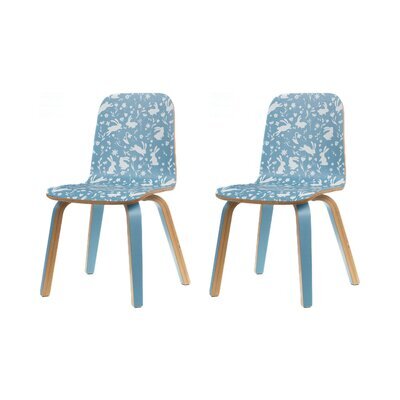 Lot de 2 chaises enfant 41x38x60 cm bleu et blanc - LASTIK