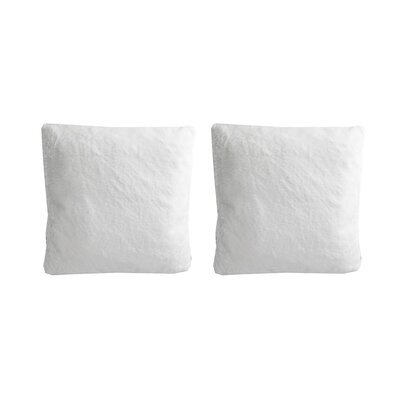 Lot de 2 coussins fourrure 45x45 cm en polyester blanc - PELZ