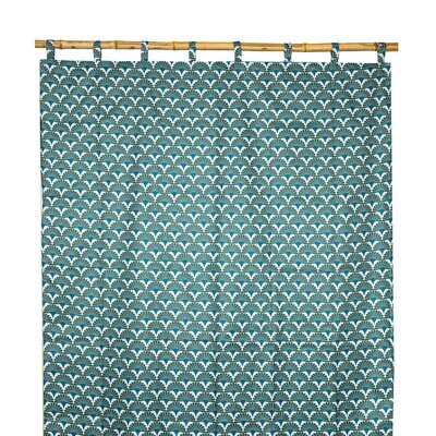 Rideau imperméable 135x250 cm en polyester bleu