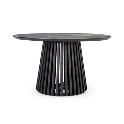 Table à manger 130x130x75 cm en manguier noir