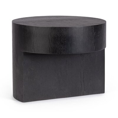 Table basse 50x50x40 cm décor noir - STAWS